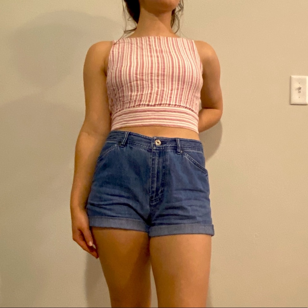 Pink and White GB Crop Top